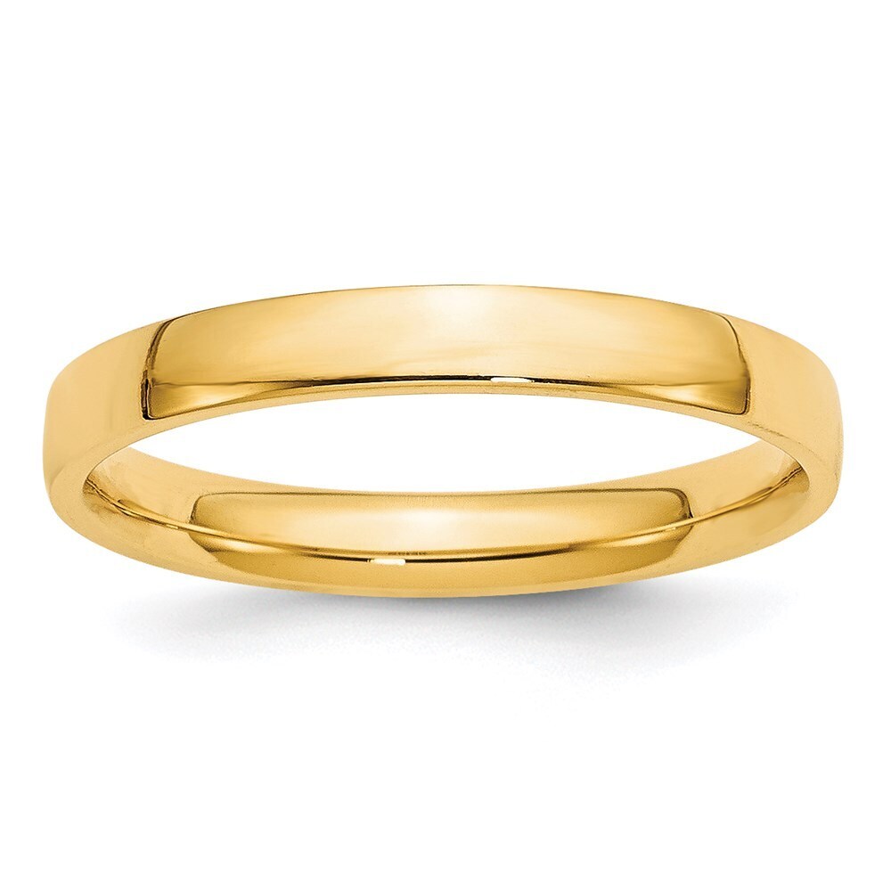 14k Yellow Gold Y 3mm Ltw Comfort Fit Band Size 8.5